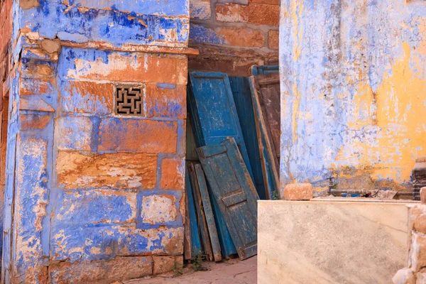 Case Storiche Blue Città Jodhpur Rajasthan India — Foto Stock