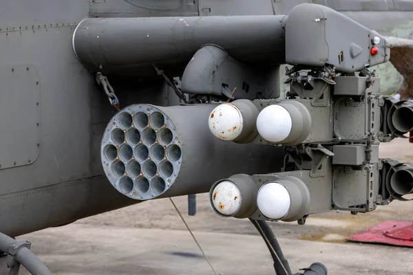 Gun Rocket Launcher Old American Air Force Helicopter Wing — Stock Photo, Image