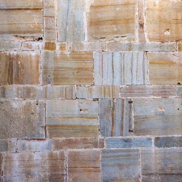 Закріплений Вид Стіни Вирізьбленими Каменями Індії Фонового Використання — стокове фото