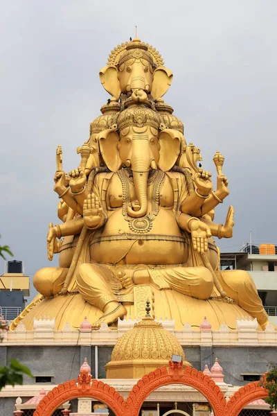 Very big statue of Hindu god Ganesh at Panchamukhi Ganesha Temple near Bangalore, India.