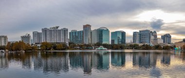 Orlando, Florida - December 24, 2022: Central business district in Orlando city, is the 23rd largest metropolitan area in the United States of America. clipart