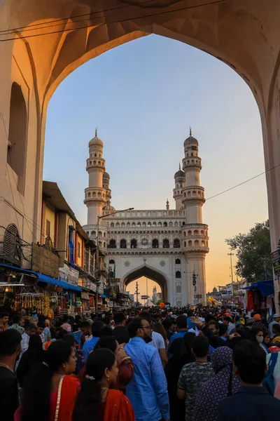 Hyderabad Indien Oktober 2022 Charminar Hyderabad Zählt Den Anerkanntesten Bauwerken — Stockfoto