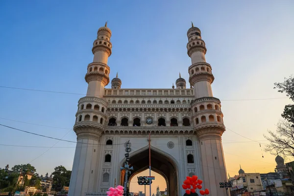 Hyderabad India Octubre 2022 Charminar Ciudad Hyderabad Encuentra Entre Las —  Fotos de Stock