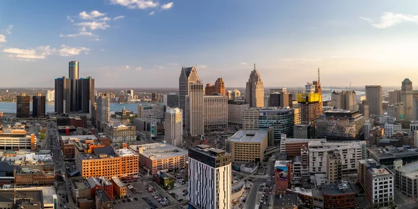 Детройт Штат Мичиган Сша Апреля 2023 Года Воздушный Вид Центр — стоковое фото