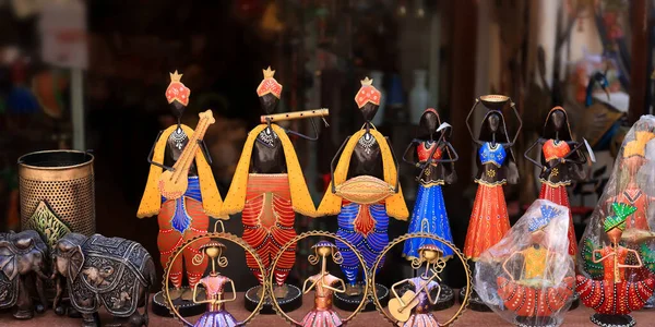 Vista Perto Artesanato Colorido Estilo Rajasthan Para Venda — Fotografia de Stock