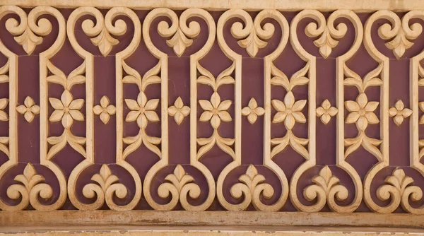 Intricate Red Sandstone Design Walls Historic City Palace Udaipur Rajasthan — Stock Photo, Image