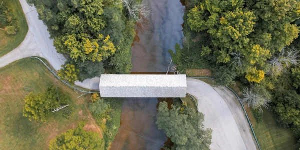 Top View Doyle Road Covered Bridge Ashtabula County Ohio — Stock Photo, Image