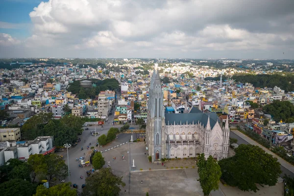 Mysore Índia Novembro 2022 Catedral Histórica Philomena Foi Construída 1936 — Fotografia de Stock