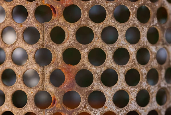 Zavřít Pohled Rezavého Kovového Trubkového Filtru Pro Použití Pozadí — Stock fotografie