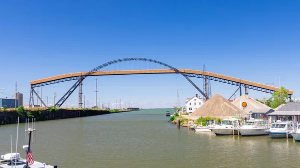 Аштабула Огайо Сша Июля 2022 Года Высотный Транспортный Мост Через — стоковое фото