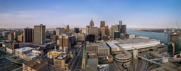 Detroit Usa May 2022 Aerial View Detroit Downtown Detroit Second — Stock Fotó