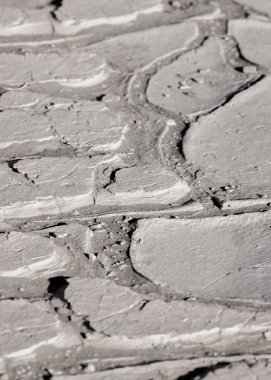 Ölüm Vadisi Ulusal Parkı 'nda kaya oluşumu katmanları, seçici odaklanma.