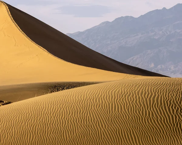 Дюны Мескита Национальном Парке Долины Смерти Вечерним Солнцем — стоковое фото
