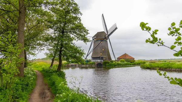 Rietveldse Molen是荷兰佐特梅尔附近的一座历史性风车 — 图库照片