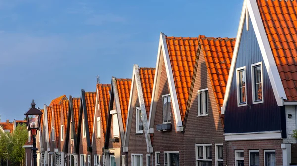 Jellemző Modern Holland Stílusú Házak Hollandiai Volendam Városban — Stock Fotó