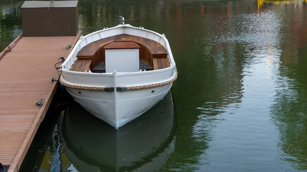 Velho Barco Pescador Tradicional Canal Perto Roterdão Holanda — Fotografia de Stock