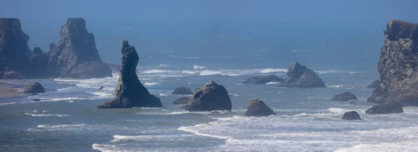 Панорамный Вид Морских Степей Вдоль Тихоокеанского Побережья Остоне Штат Орегон — стоковое фото