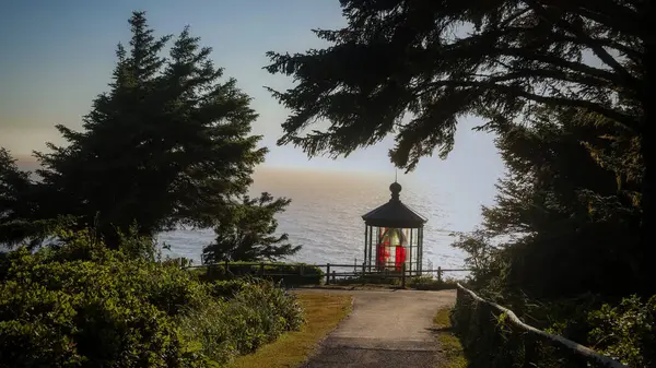 Nahaufnahme Des Cape Mears Leuchtturms Der Pazifikküste Von Oregon — Stockfoto