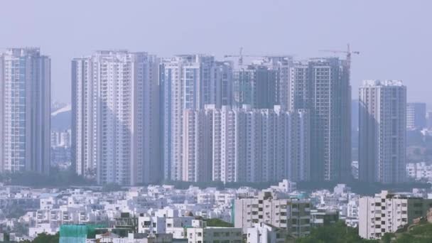海得拉巴市的天际线是印度人口第四多 人口第六多的城市群 — 图库视频影像
