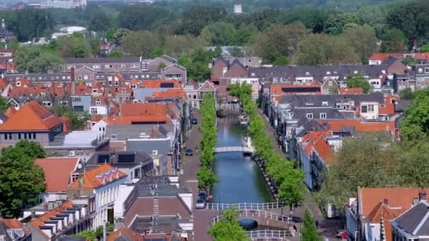 Delft Hollanda Mayıs 2023 Hollanda Nın Delft Kentindeki Tipik Renkli — Stok video