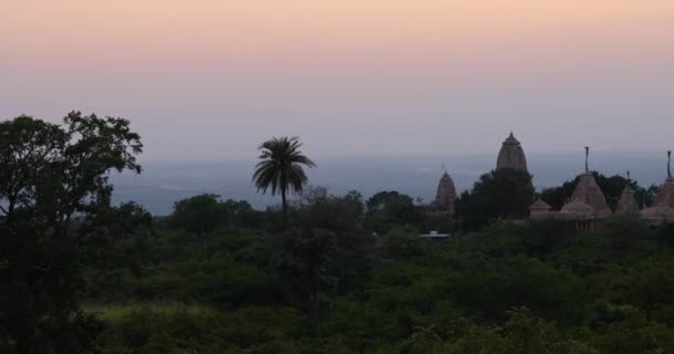 Chittorgarh Pevnost Jateshwar Mahadev Chrám Soumraku Rajasthan Indie — Stock video