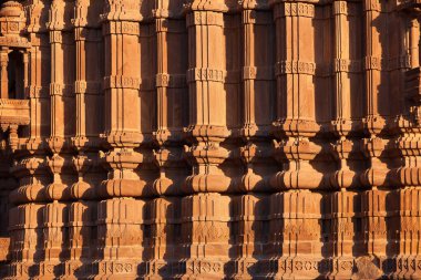 Mandore bahçesi, Jodhpur, Hindistan 'daki tarihi mezarların karmaşık mimari sütunları