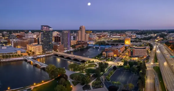 Grand Rapids Michigan Usa Juli 2023 Downtown Grand Rapids Ist — Stockfoto