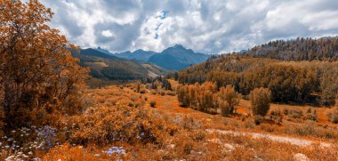 Scenic Colorado landscape at continental divide, HDR image clipart