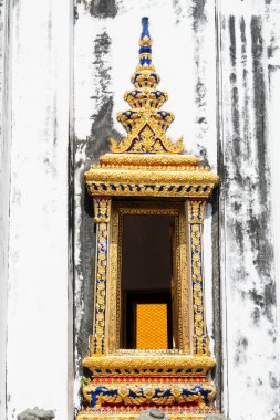 Bangkok, Tayland 'daki güzel Wat Pho tapınağının tarihi mimarisi..