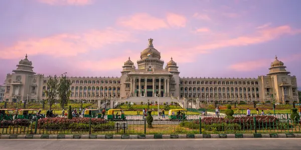 stock image BANGALORE, INDIA - Dec18, 2018 Karnataka state Parliament house known as Vidhan Soudha in the city of Bangalore, India.