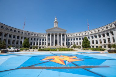 DENVER, Colorado, USA - July 22, 2021: Denver's neoclassical City and County Building opened in 1932. clipart