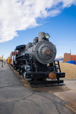 Heber City- October 04, 2021 :The Heber Valley Railroad station operates passenger excursion trains along a line in Provo Canyon. It is a heritage railroad based in Heber City, Utah.