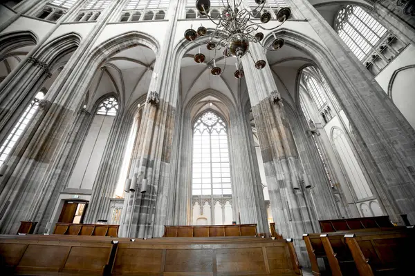 stock image Utrecht, The Netherlands - May,14,2023: Interior view of historic St. Martins Cathedral in Utrecht, the Netherlands.