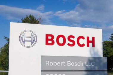Farmington Hills, Michigan - 13 Temmuz 2024: Robert Bosch LLLC imzası. Farmington Hills, Michigan 'da. Robert Bosch, Almanya merkezli dünyanın en büyük otomotiv tedarikçisi..