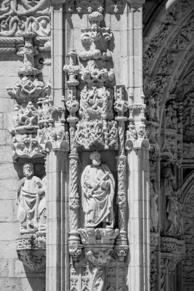 Tarihi Manueline tarzı, Jeronimous Manastırı, Lizbon ve Portekiz 'in mimari detayları.