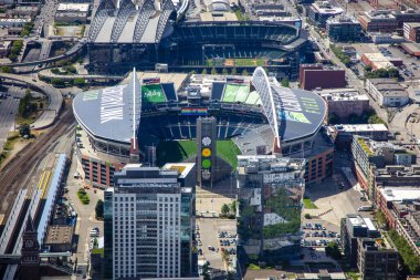 SEATTLE, WASHINGTON - 28 Haziran 2019: Husky Stadyumu, Seattle, Washington 'da bulunan bir futbol stadyumu..