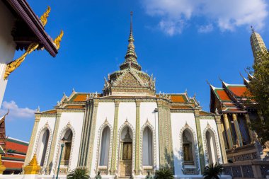 Wat Phra Kaew, Zümrüt Buddha Tapınağı. Dünyaca ünlü Büyük Saray Bangkok, Tayland.