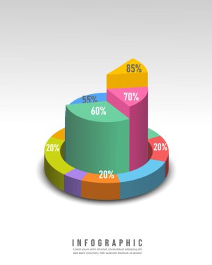 Yüksek silindirik grafik bilgisel elementinin resimlemesi