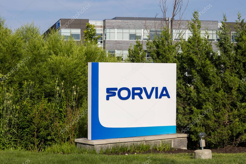 Plymouth, Michigan - July 20, 2024: Signage of Forvia in Plymouth, Michigan, 7th largest international automotive parts manufacturer in the world.