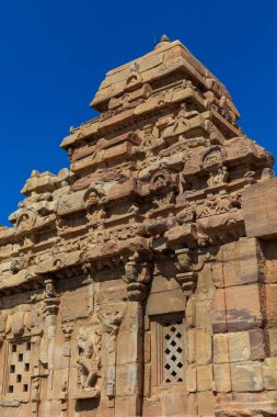 UNESCO dünya mirası alanı, Pattadakal Tapınağı kompleksindeki Sangameshwar Tapınağı, 7.-8. yüzyıldan kalma, Karnataka, Hindistan