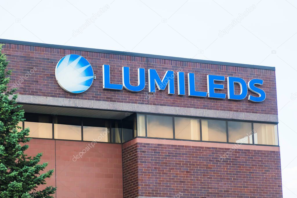 Farmington Hills, Michigan - August 13, 2024: Philips Lumileds micr LED manufacturer provides automotive LED solutions in Michigan.