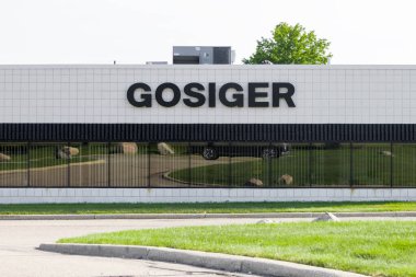 Plymouth, Michigan - 20 Temmuz 2024: Plymouth, Michigan 'daki Gosiger şirketinin imzası, makine araçları ve parçaları gibi endüstriyel ekipman tedarikçileri.