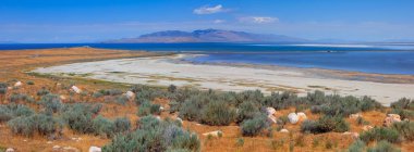 Utah 'taki Antilop Adası Eyalet Parkı manzaralı..