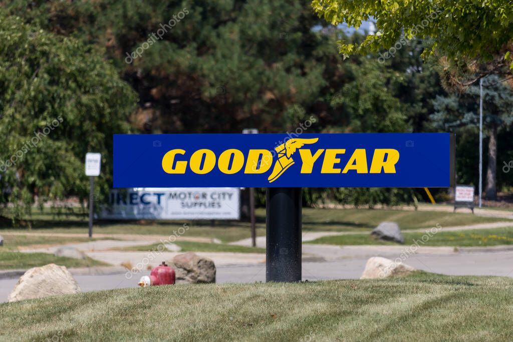 Madison Heights, Michigan - Aug 11, 2025: Good Year Tires and rubber company , headquartered in Akron, Ohio. Also located in Madison heights ,Michigan.