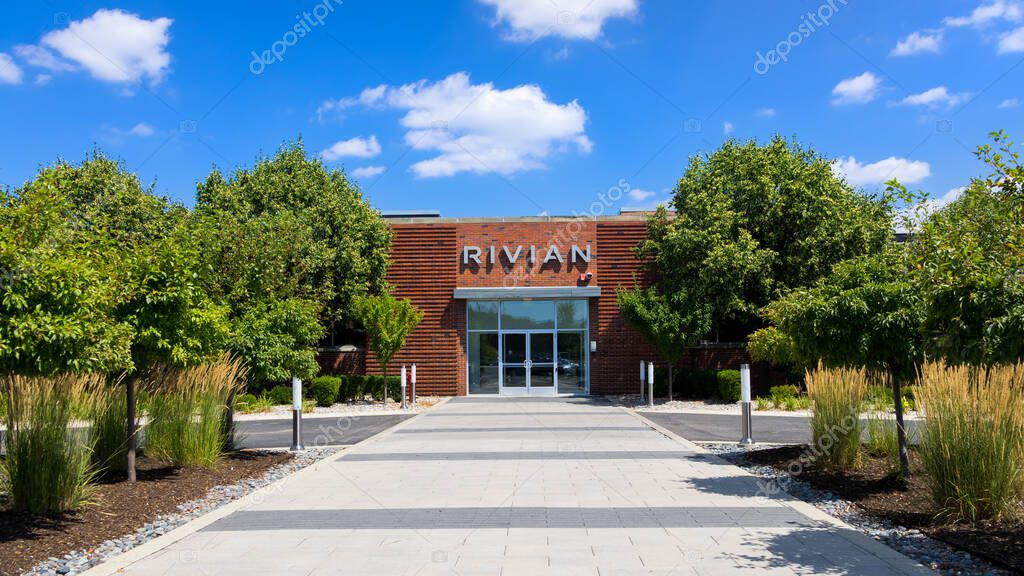 Plymouth, Michigan- July 27, 2025 : Rivian Technical center, develops and builds an EV all electric sport utility vehicle and pickup trucks founded in 2009