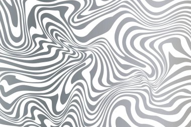 Soyut doku. Çizgili yaratıcı bir arka plan. Çarpık efektli dekoratif tasarım. Vektör illüstrasyonu