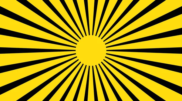 シンプルな黄色の太陽のイラストです ベクターイラスト — ストックベクタ