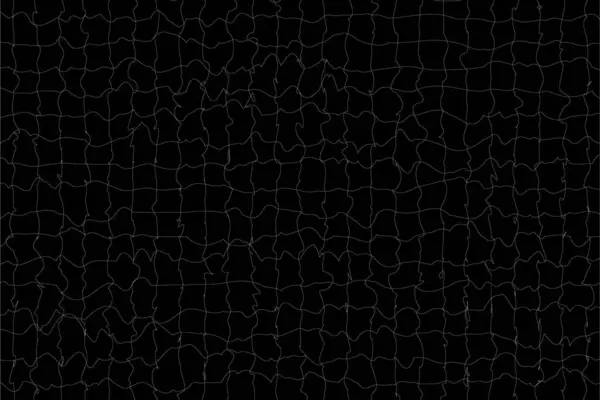 Abstrait Maille Déformée Isolée Sur Fond Noir Illustration Vectorielle Illustration — Image vectorielle