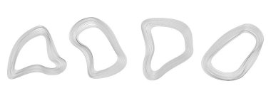 Soyut deforme olmuş çember pankartları. Kondisyon bozukluğu. Vektör illüstrasyonu