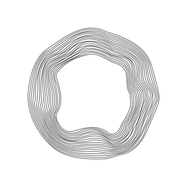 Abstracte Vervormde Cirkel Banner Vervormde Contour Vectorillustratie — Stockvector